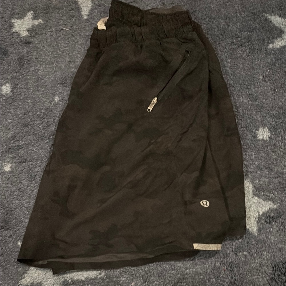lululemon athletica Black Camo Men’s Surge Shorts